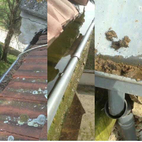 Nettoyage de zinguerie bâtiments communaux.