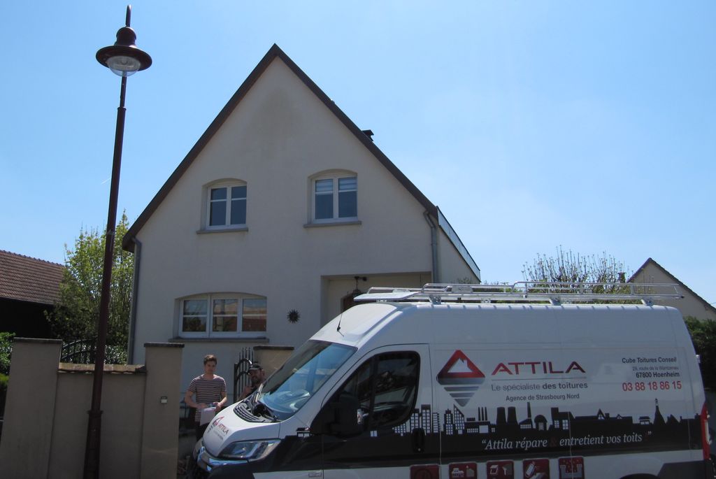 Pose des toles laquées facade terminée