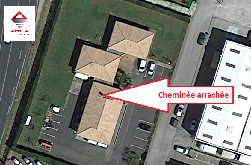 mesure conservatoire mini tornade cheminée arrachée Balaruc-le-vieux ATTILA Sète Agde