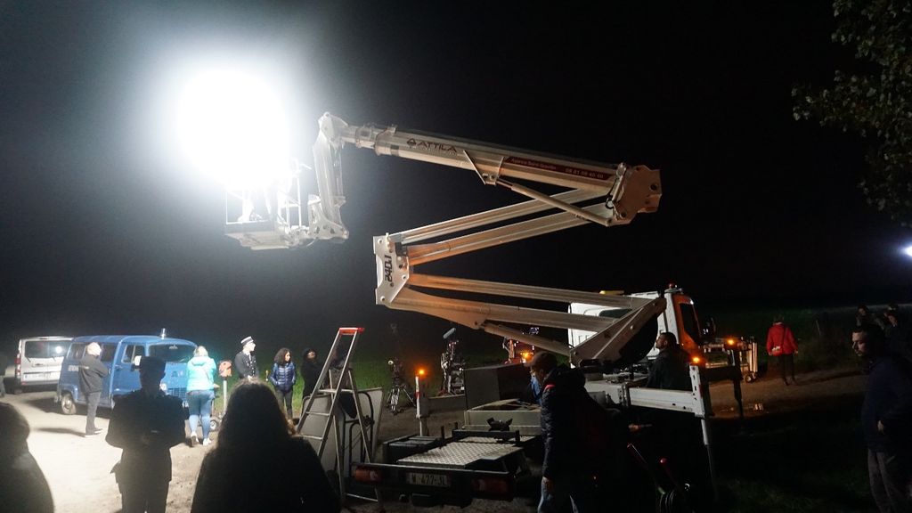 La nacelle d’Attila Saint-Quentin réquisitionnée pour un tournage.