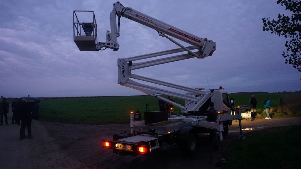 La nacelle d’Attila Saint-Quentin réquisitionnée pour un tournage.
