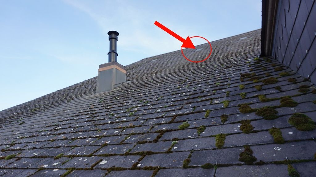 Fuite sur toiture en ardoise