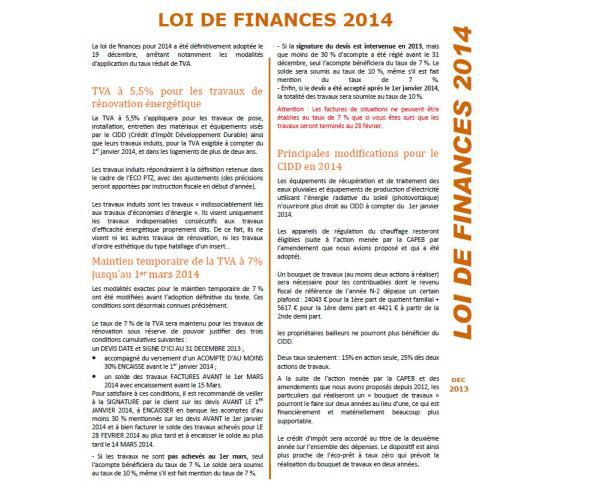 loi de finances 2014