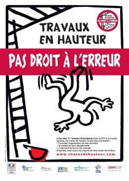 Campagne pour éviter les chutes en hauteur pour les couvreurs, étancheurs et zingueurs