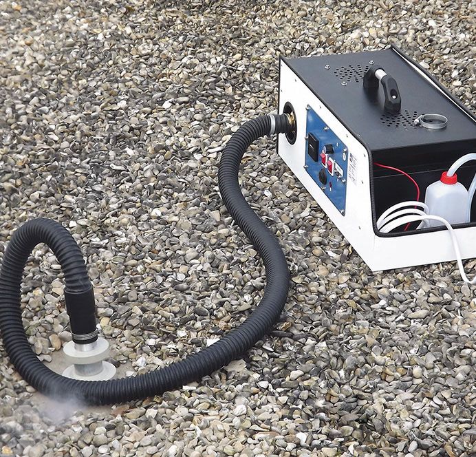 Recherche de fuite par fumigène Recherche de fuite par fumigène