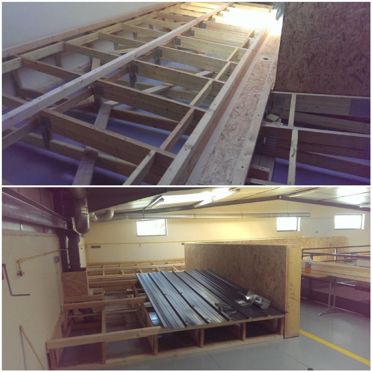 reproduction toiture industrielle pour pose de bac acier fibro-ciment chéneau