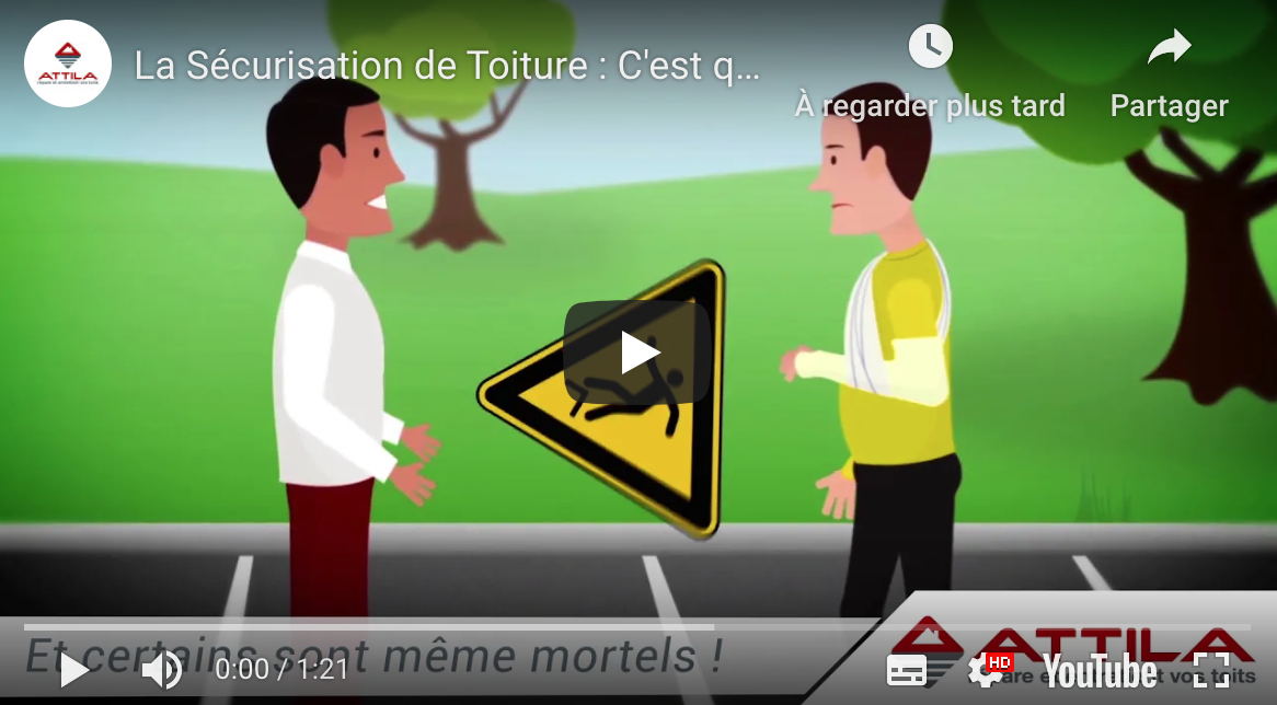 ATTILA Chambéry Vidéo sur les équipements pour la sécurisation de toiture ATTILA Chambéry Vidéo sur les équipements pour la sécurisation de toiture